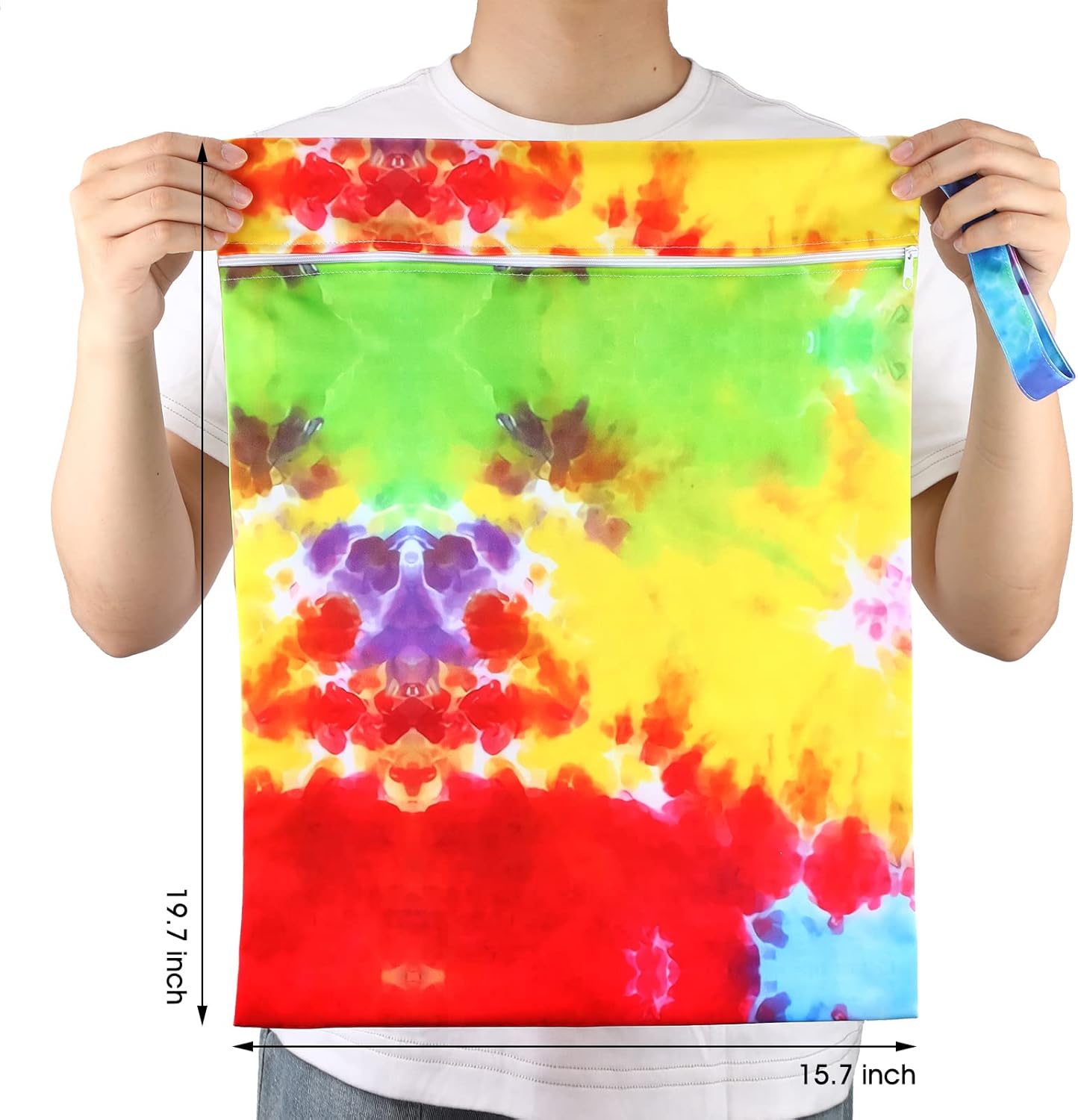 Shappy 2 Pcs Large Travel Laundry Bag Washable Waterproof Wet Dry Large Dirty Clothes Bag Bathing Workout(Tie Dye Style)