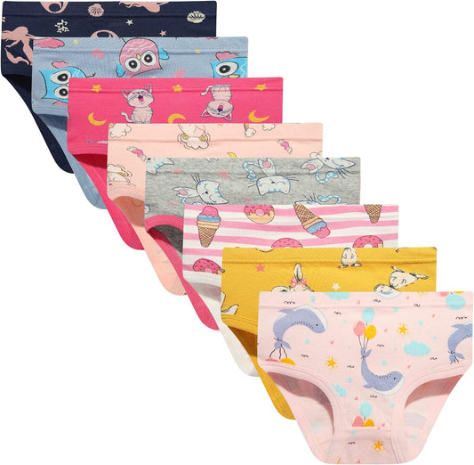 Girls' Cotton Brief Breathable Toddler Panties Kids Assorted Underwears 6-8 pieces