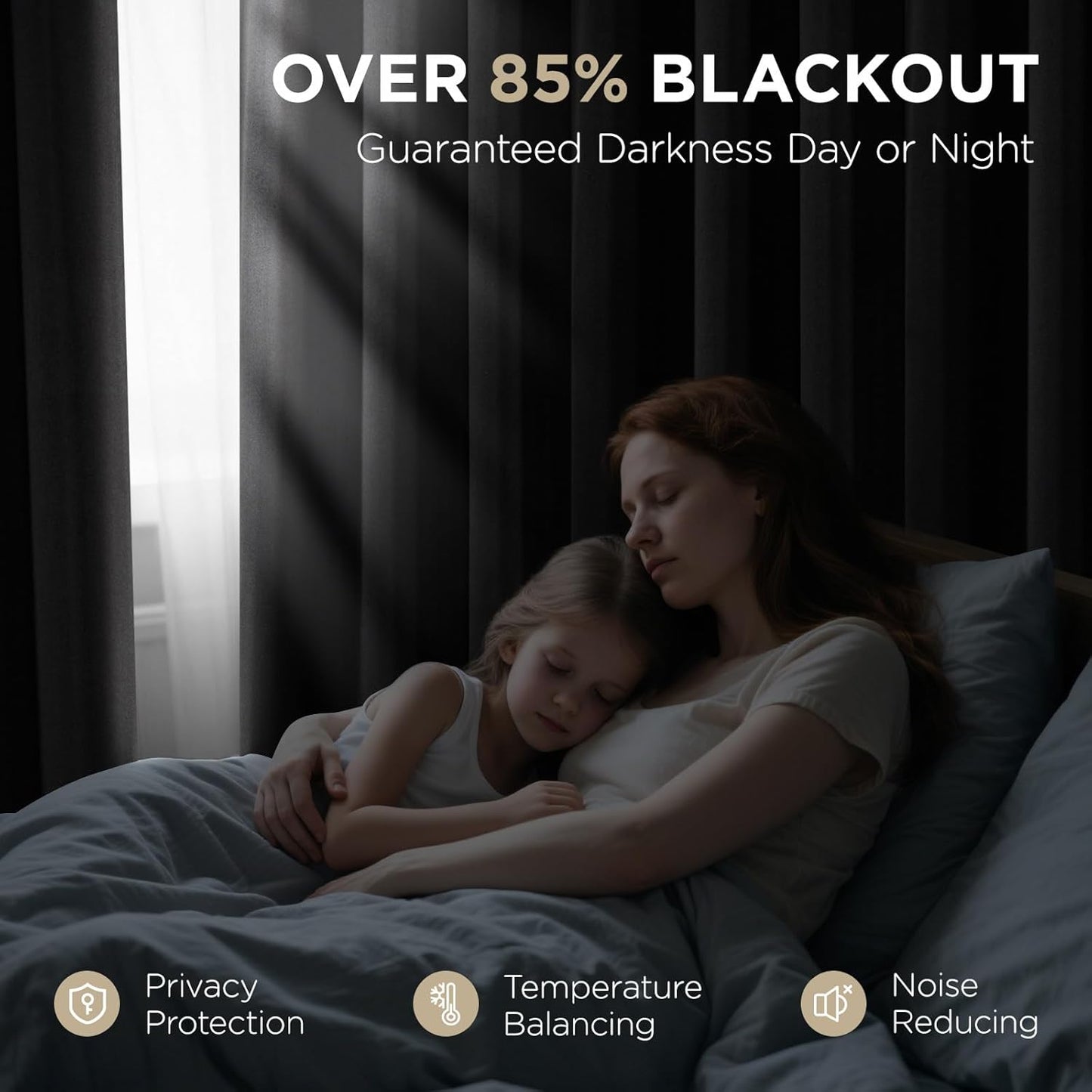 Joydeco Blackout Curtains 120 Inch Length 2 Panels Set, Thermal Insulated Long Curtains& Drapes 2 Burg, Christmas Drapes for Living Room Bedroom Window