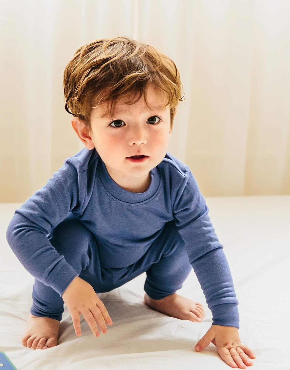 VAENAIT 6M-12Y Toddler Toddler Kids Toddler Girls Boys Soft Comfy Modal Tencel Solid Raglan Sleepwear Pajamas Pjs 2pcs Set