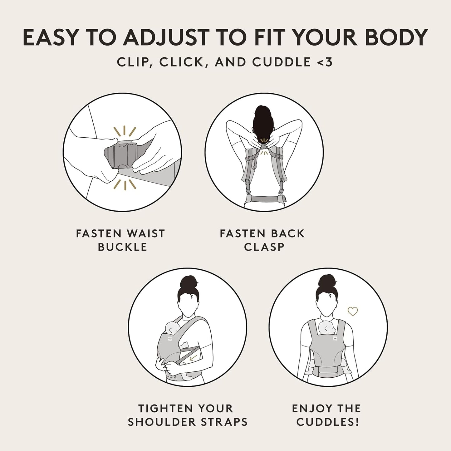 Baby Tula Explore Carriers - Breathable Baby Carrier Newborn to Toddler - Adjustable Toddler Carrier - Multiple Ergonomic Positions Front and Back - Ergonomic Fit for 7-45 lb - Linen, Ash