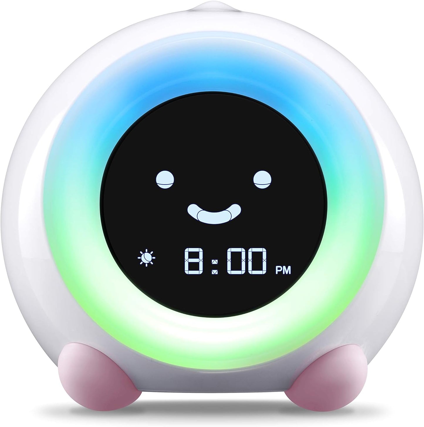 LittleHippo Mella: Kids Alarm Clock, Ready to Rise Children's Sleep Trainer, Night Light, Sound Machine and OK to Wake for Toddlers and Kids - Blush Pink (Updated 2025)