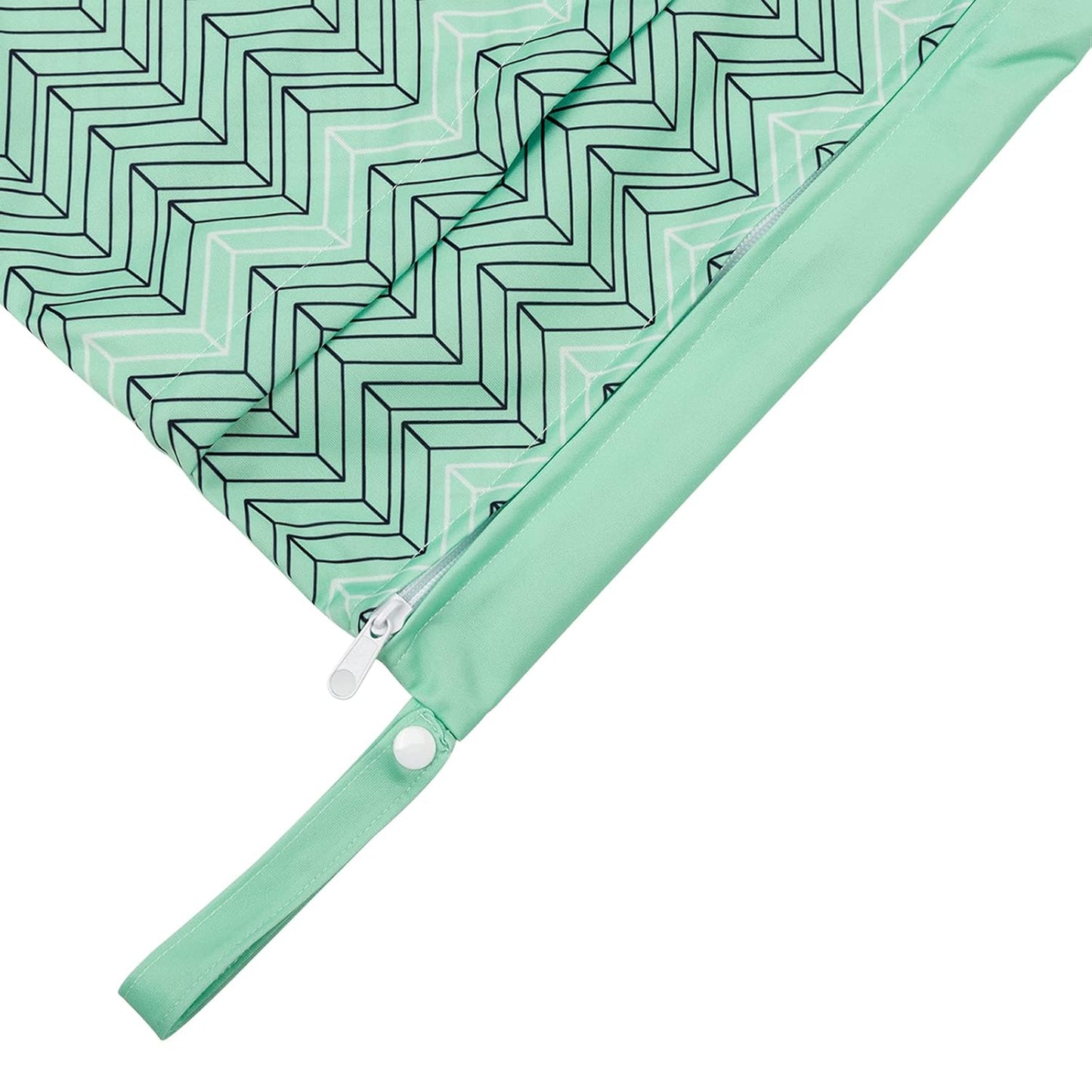 ALVABABY 2pcs Cloth Diaper Wet Dry Bags Waterproof Reusable with Two Zippered Pockets Travel Beach Pool Daycare Soiled Baby Items Yoga Gym Bag for Swimsuits or Wet Clothes LX-AMD0912