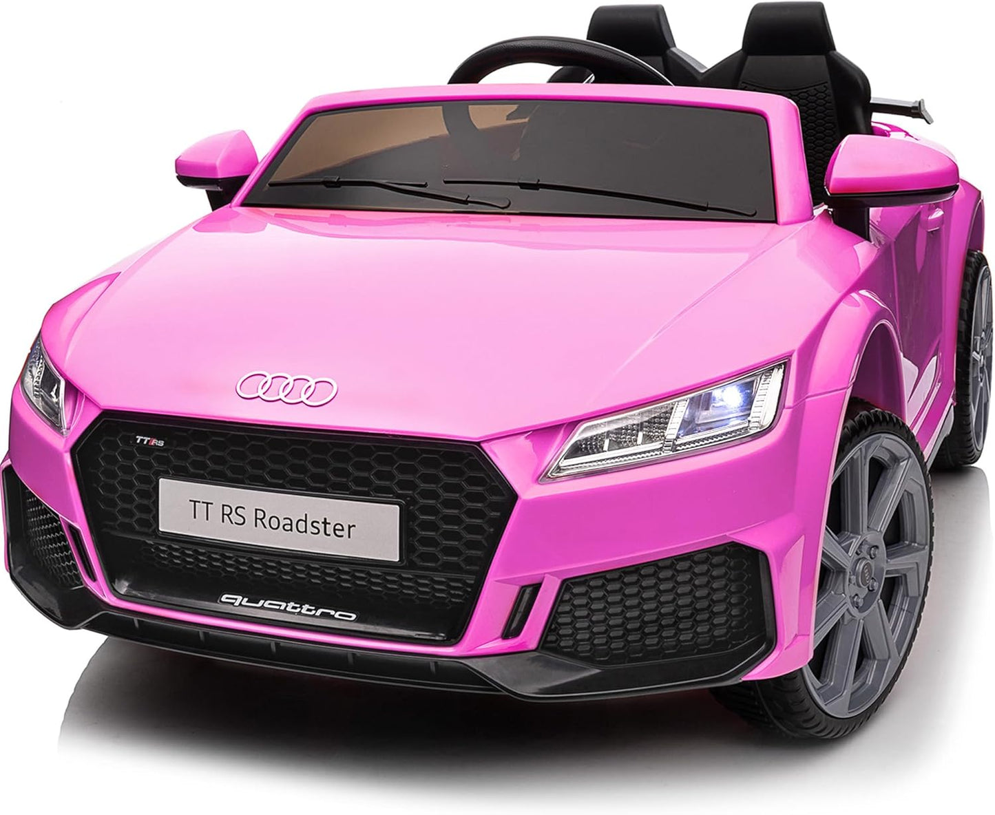 Electric Ride on Car for Kids, Licensed Audi 12V 7Ah Kids Ride-on Toy for Toddlers 3-5 Year Old Girls with Remote, Bluetooth - Hot Pink