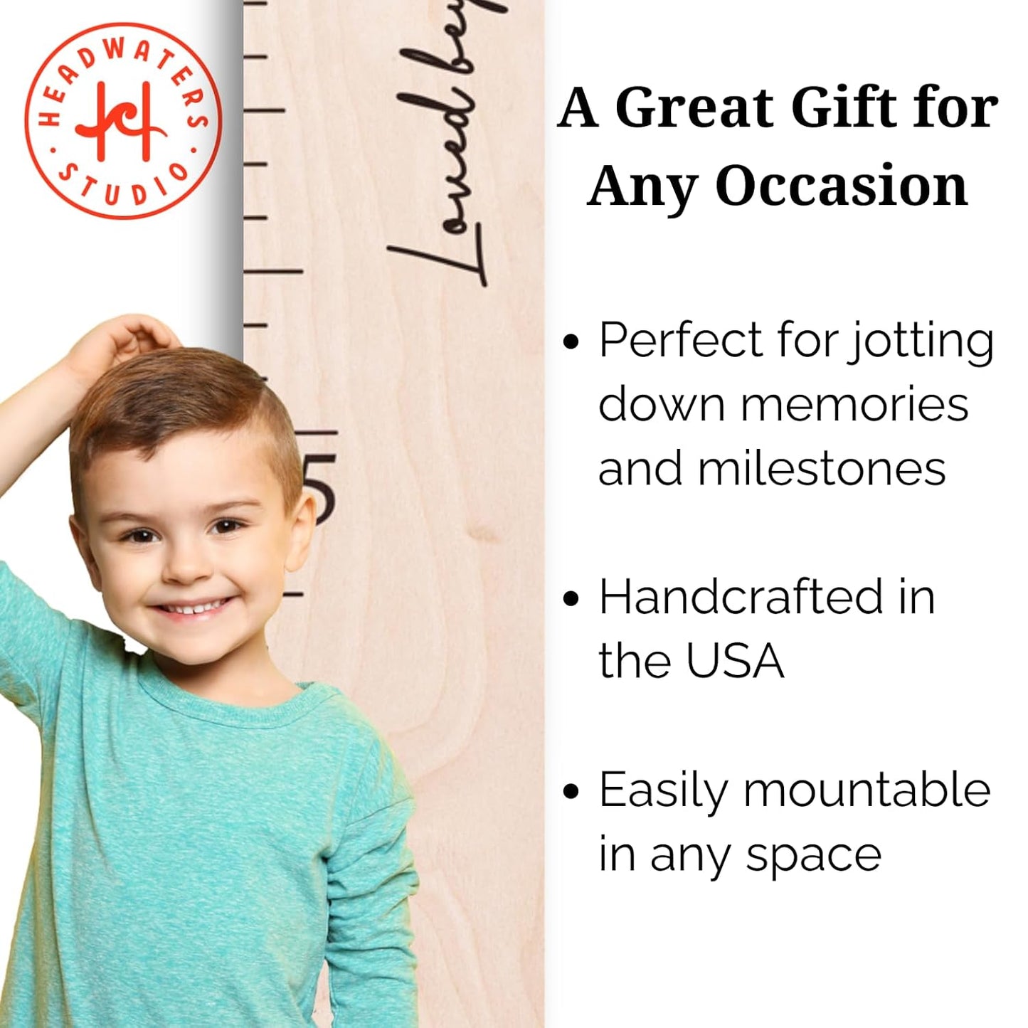 Boho Growth Chart for Wall Wooden Growth Chart for Kids, Height Chart for Wall, Kids Height Wall Chart, Kids Sizing Chart, Wall Height Chart for Kids - Love Beyond Measure, Natural