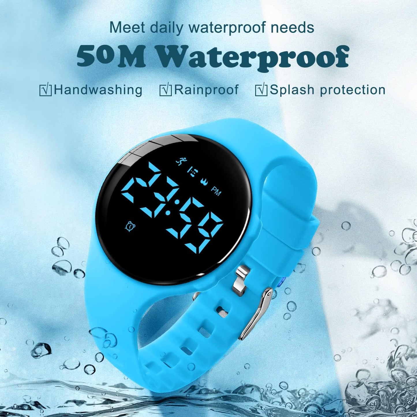 Kids Watches for Girls Boys Digital Sport Watch with Step Counter Pedometer Vibration Alarm Clock, No App Waterproof Fitness Tracker Kids Watch Boys Girls Teens Students Ages 5-16