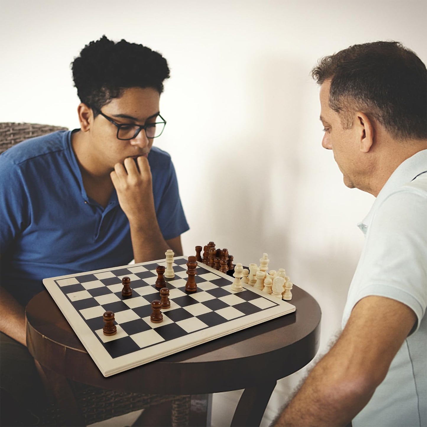 Juegoal 7-in-1 Wooden Board Game Set for Kids Adults, Tabletop Combo Classic Travel Portable Board Games (Chess, Checkers, Chinese Checkers, Backgammon, Parcheesi, Snakes and Ladders, Tic Tac Toe)