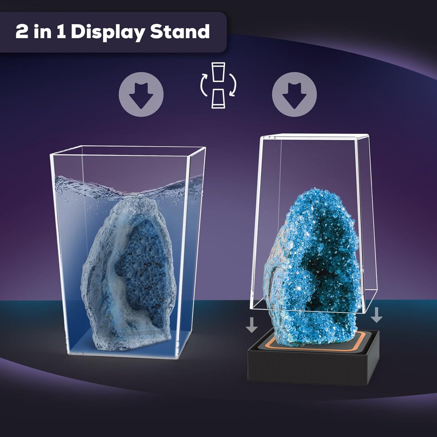 GobiDex Geodes Growing Science Kit for Kids Age 6-8-12, Geodes with Crystals Grow Fast in (24H), STEM Educational Science Experiments Toys, Geology & Rock Enthusiasts Collection, Gifts for Boys Girls