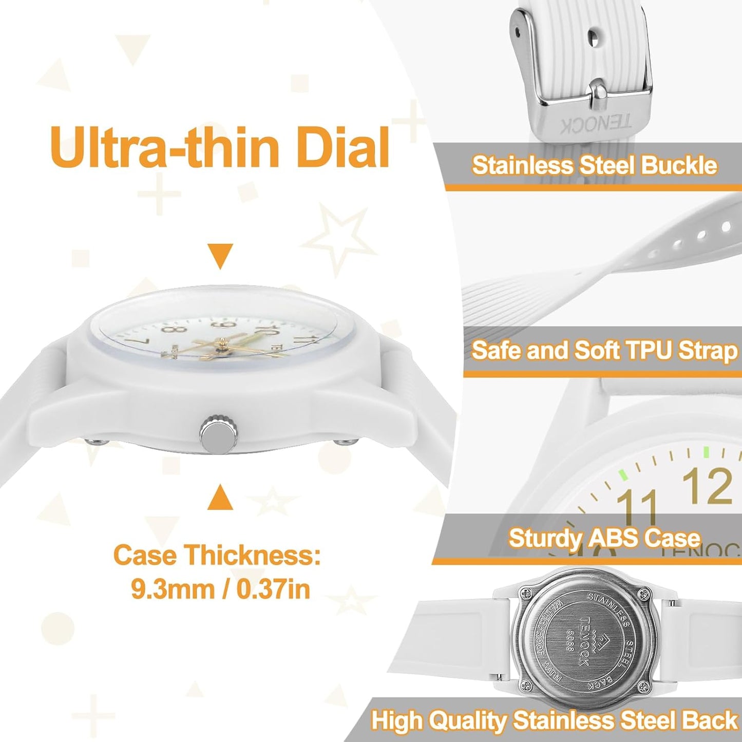 Kids Analog Watches for Girls Boys Watches with Soft Band Learning Time 50M Waterproof Children Watch Easy to Read for Ages 4-12 Kids Gift