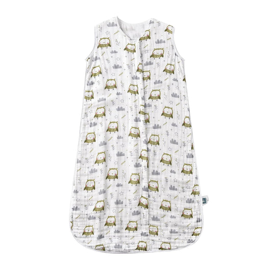 Baby Sleep Sack 2-4 T Baby Wearable Blanket 100% Organic Cotton 0.5 TOG Toddler Sleeping Sack 2- Way Zipper Soft Lightweight X-Large Owl