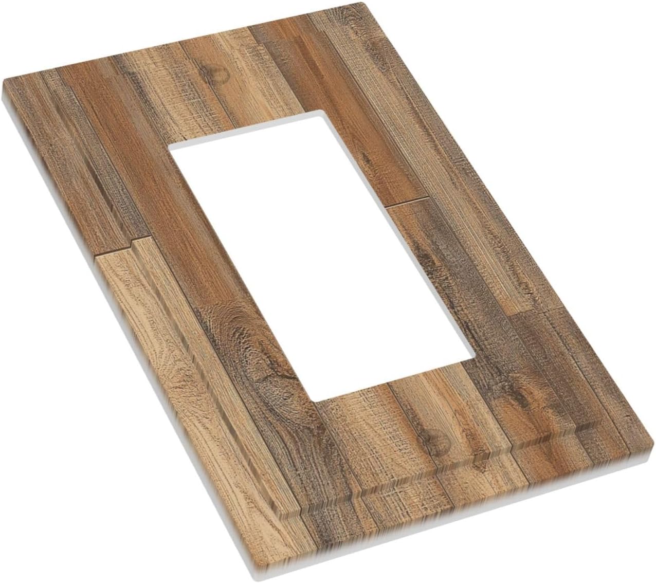 Decorative Outlet Covers Retro Rustic Brown Wood Grain 1 Gang Single Rocker Light Switch Cover Plate Wall Plates Gfci Faceplate For Farmhouse Cabin Decor