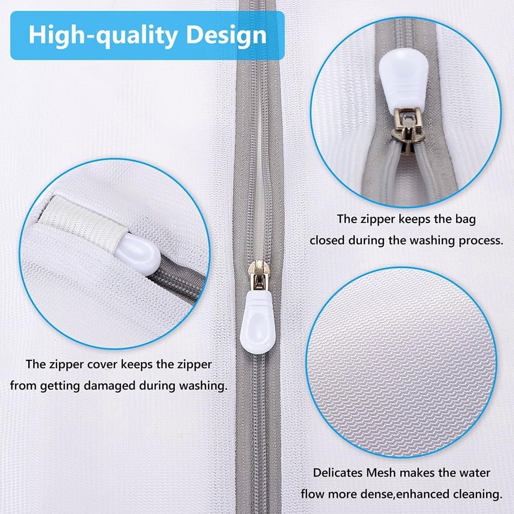 3Pcs Mesh Laundry Bags for Washing Delicates,with Upgrade the hanging ring,lingerie bags for washing delicates,Travel bag (1 Large 16x20,1 Medium 12x16,1 bra laundry bag)