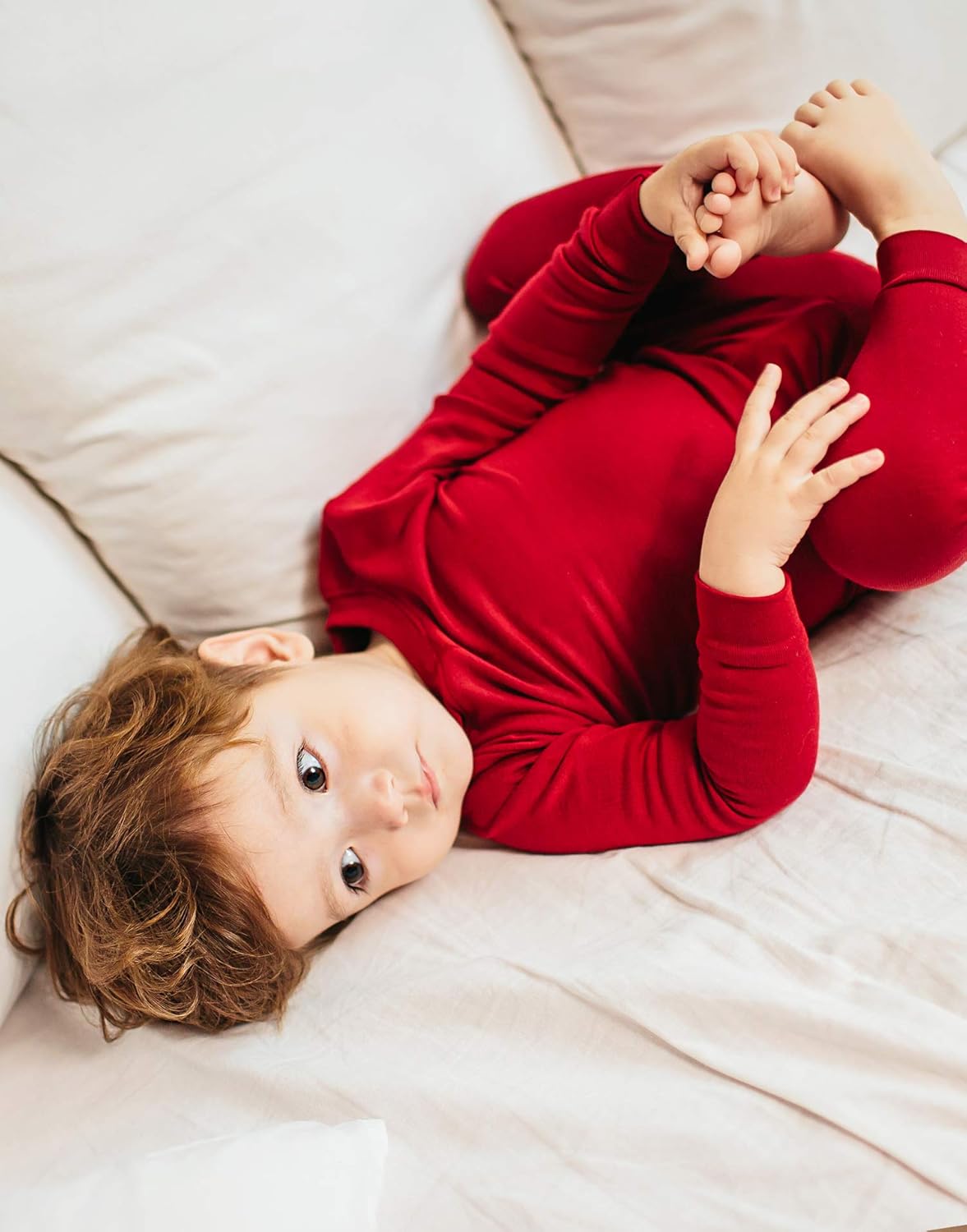 VAENAIT 6M-12Y Toddler Toddler Kids Toddler Girls Boys Soft Comfy Modal Tencel Solid Raglan Sleepwear Pajamas Pjs 2pcs Set