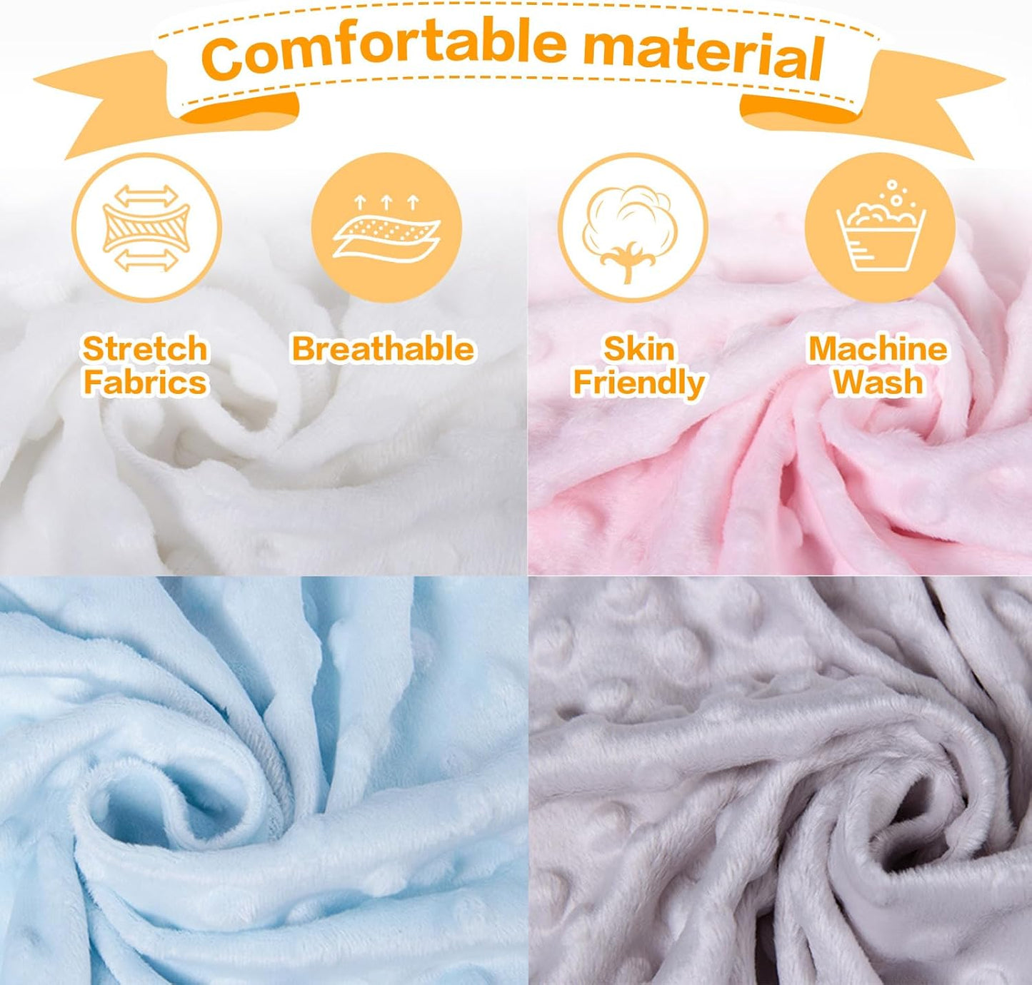 Custom Crib Bedding Set - Giraffe Design Personalized Name Baby Nursery Bed 3 Pcs Set - Chic Soft Blanket with Dotted Backing, Sheet, Pillowcase for Newborn Girls Boys Gifts Color20