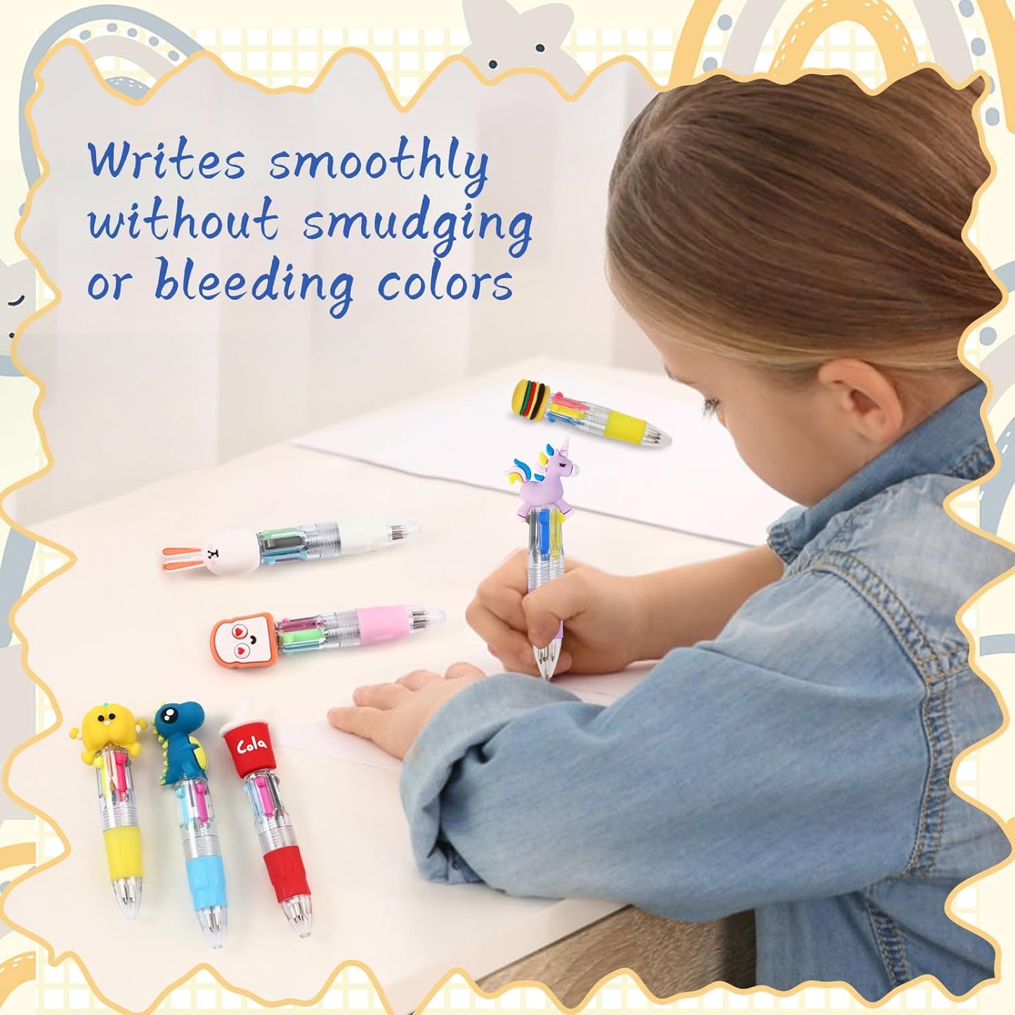 150Pcs Mini Multicolor Pens in One 4-in-1 Cute Pens Bulk for Kids, Ballpoint Pen for Birthdays and Children's Parties, Fun Gifts Assorted Ink Kawaii Pen