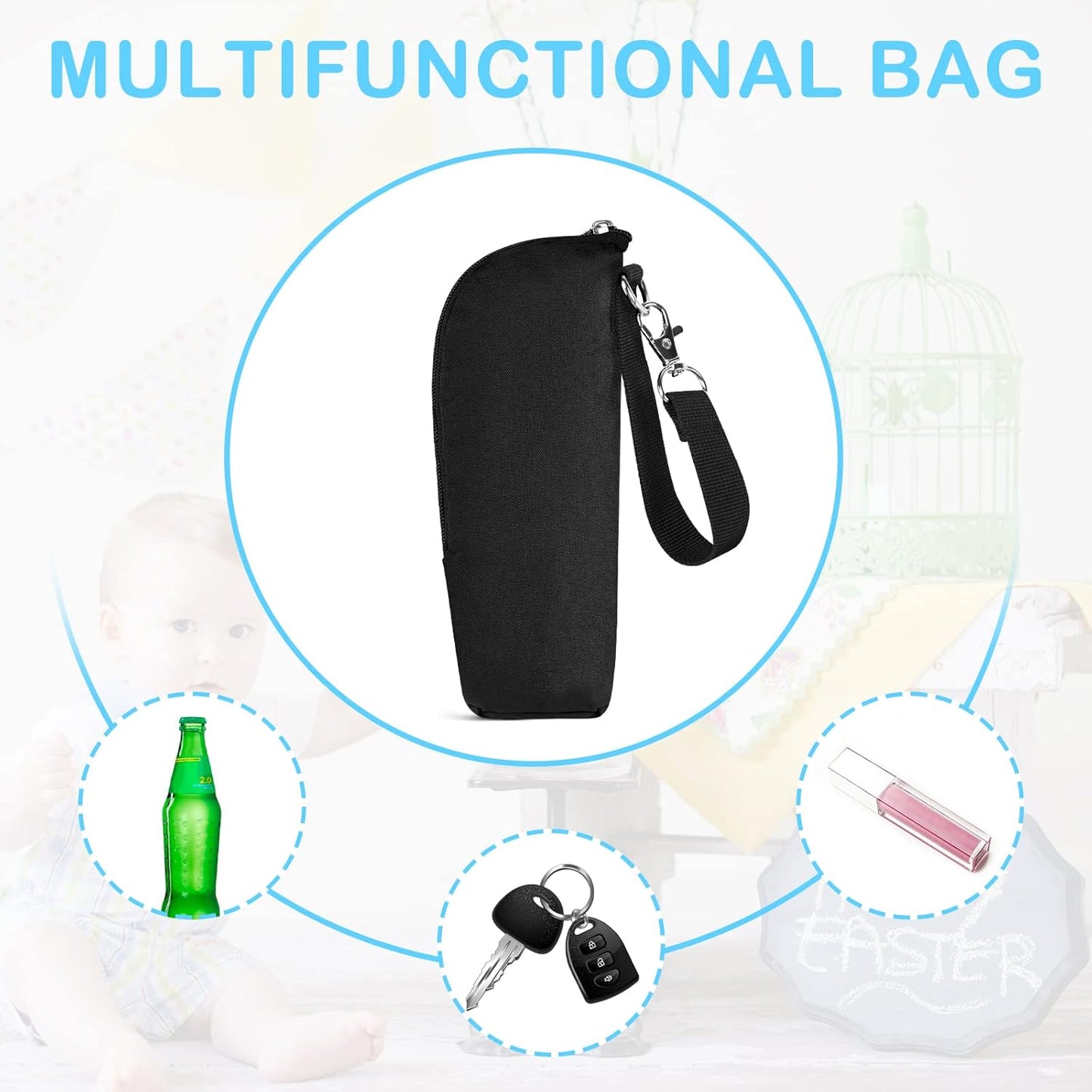 Accmor Baby Bottle Cooler Tote Bags, Insulated Breastmilk Cooler Bag, Nursing Bottle Warmer Bag for Nursing Mom Daycare Travel