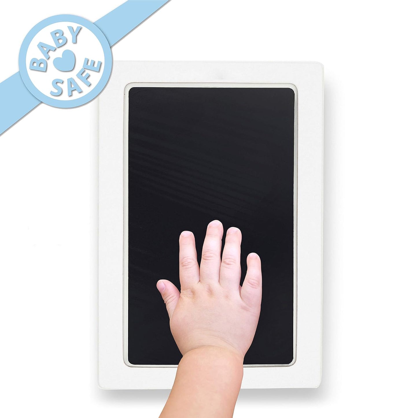 Extra Large Clean Touch Ink Pad for Baby Handprints and Footprints – Inkless Infant Hand & Foot Stamp – Safe for Babies, Doesn’t Touch Skin – Perfect Family Memory or Gift by Tiny Gifts, Black