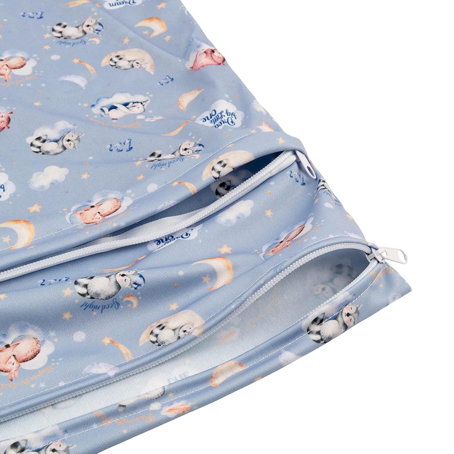 ALVABABY 2pcs Cloth Diaper Wet Dry Bags Waterproof Reusable with Two Zippered Pockets Travel Beach Pool Daycare Soiled Baby Items Yoga Gym Bag for Swimsuits or Wet Clothes LZD2122