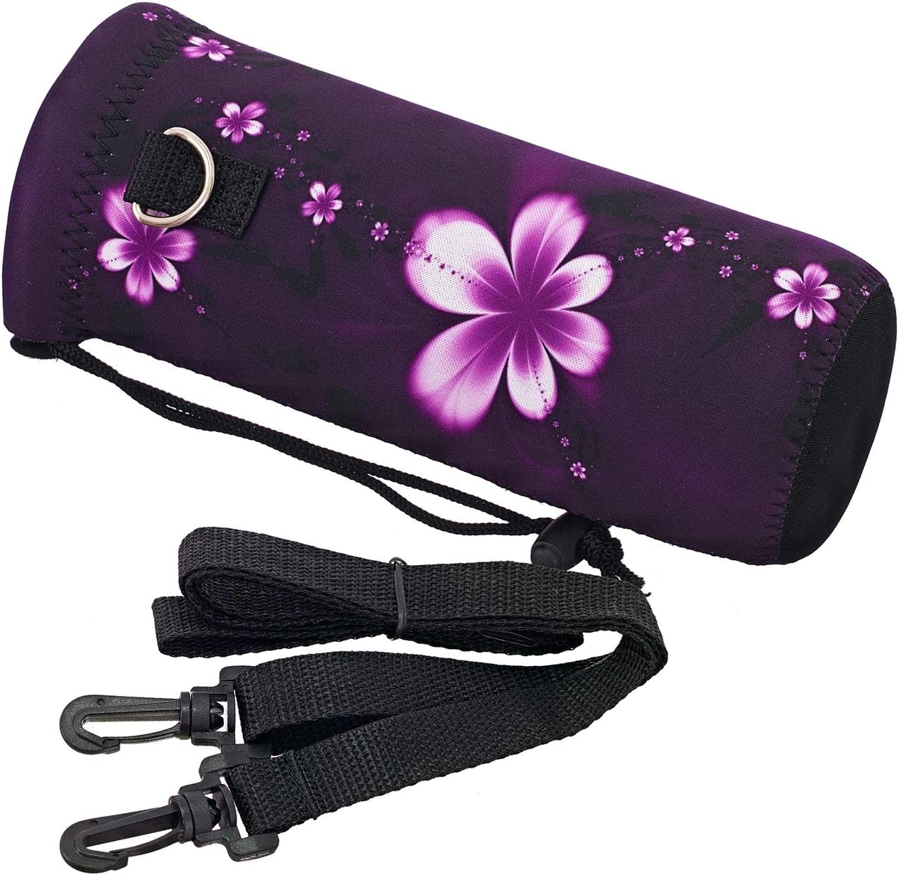 RICHEN Neoprene Water Bottle Carrier Bag with Adjustable Shoulder Strap,Insulated Water Bottle Cover for Stainless Steel/Glass/Plastic Bottles