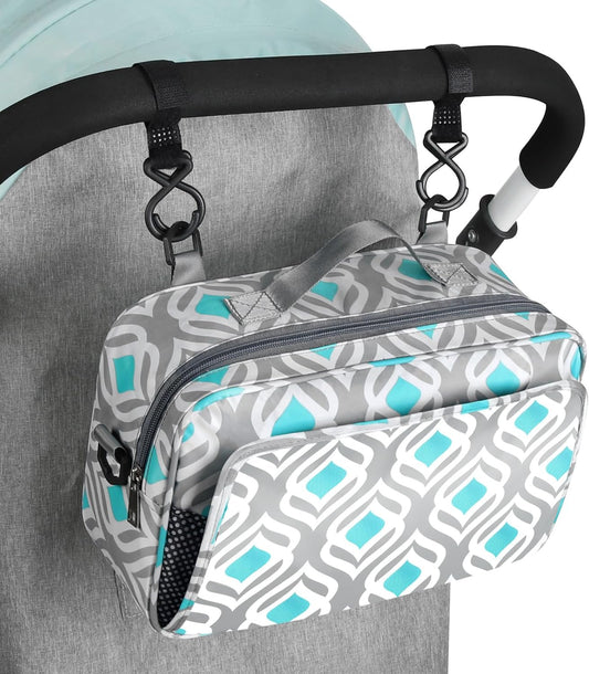 Accmor Stroller Organizer, Universal Stroller Organizer with Insulated Cup Holder Pocket, Dual Purpose Large Capacity Stroller Bag Caddy, Stroller Accessories Fits for Uppababy, Doona, Nuna Strollers