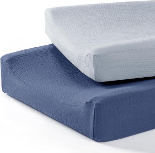 lulumoon Baby Changing Pad Cover: Muslin Diaper Changing Table Pad Cover - Changing Pad Sheets for Girls Boys