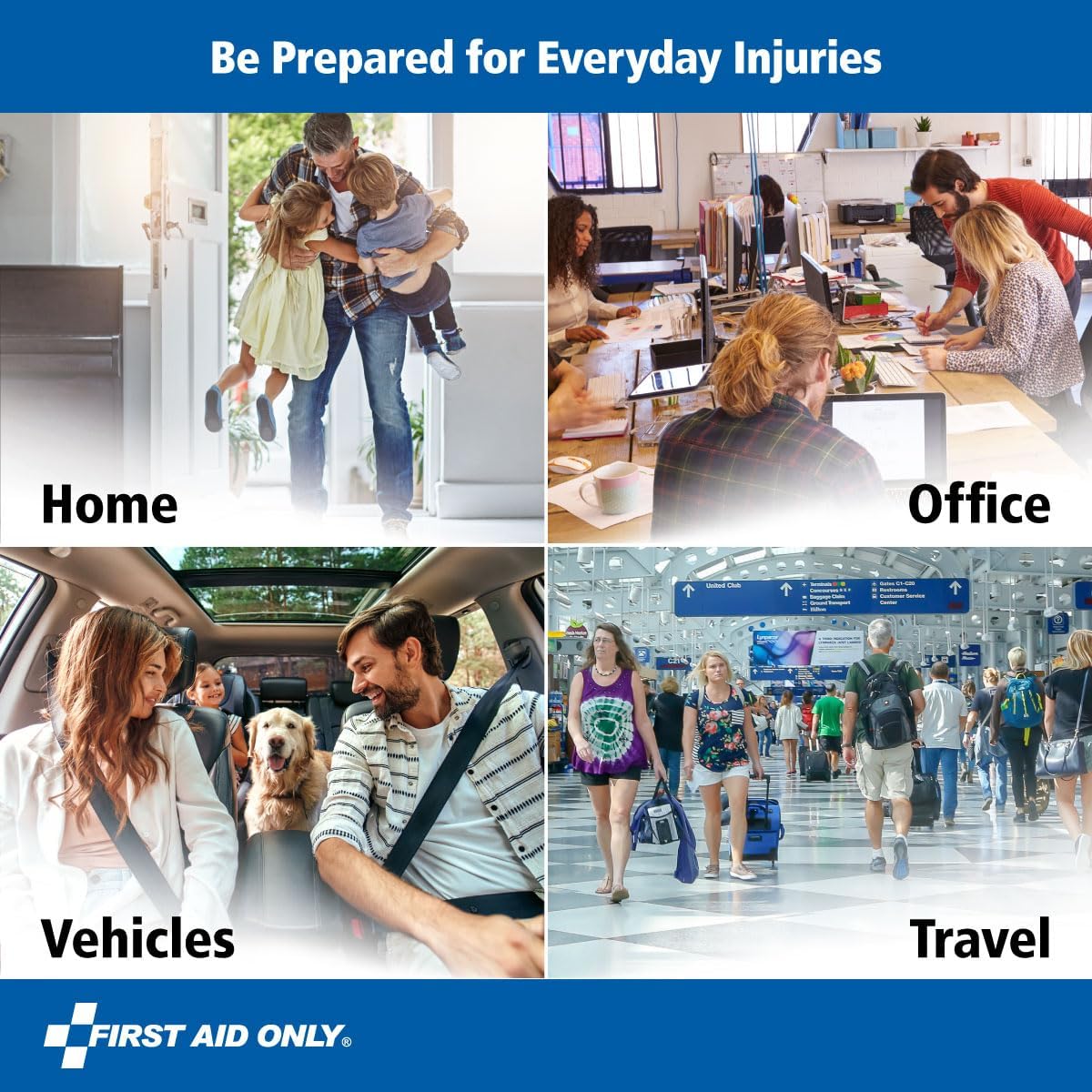 First Aid Only 313 Piece Home & Go Emergency First Aid Kit (91081)