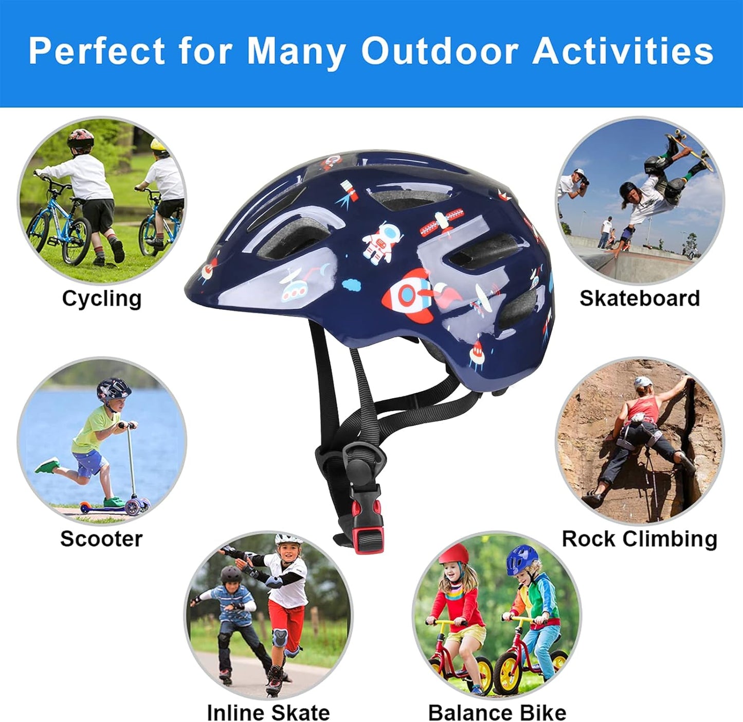 GLAF Baby Bike Helmet Toddler Helmets for 1 Year Old and up Infant Girls Boys Multi Sport Adjustable for Scooter Bicycle Kids Youth Child Skateboard Safety Cycling