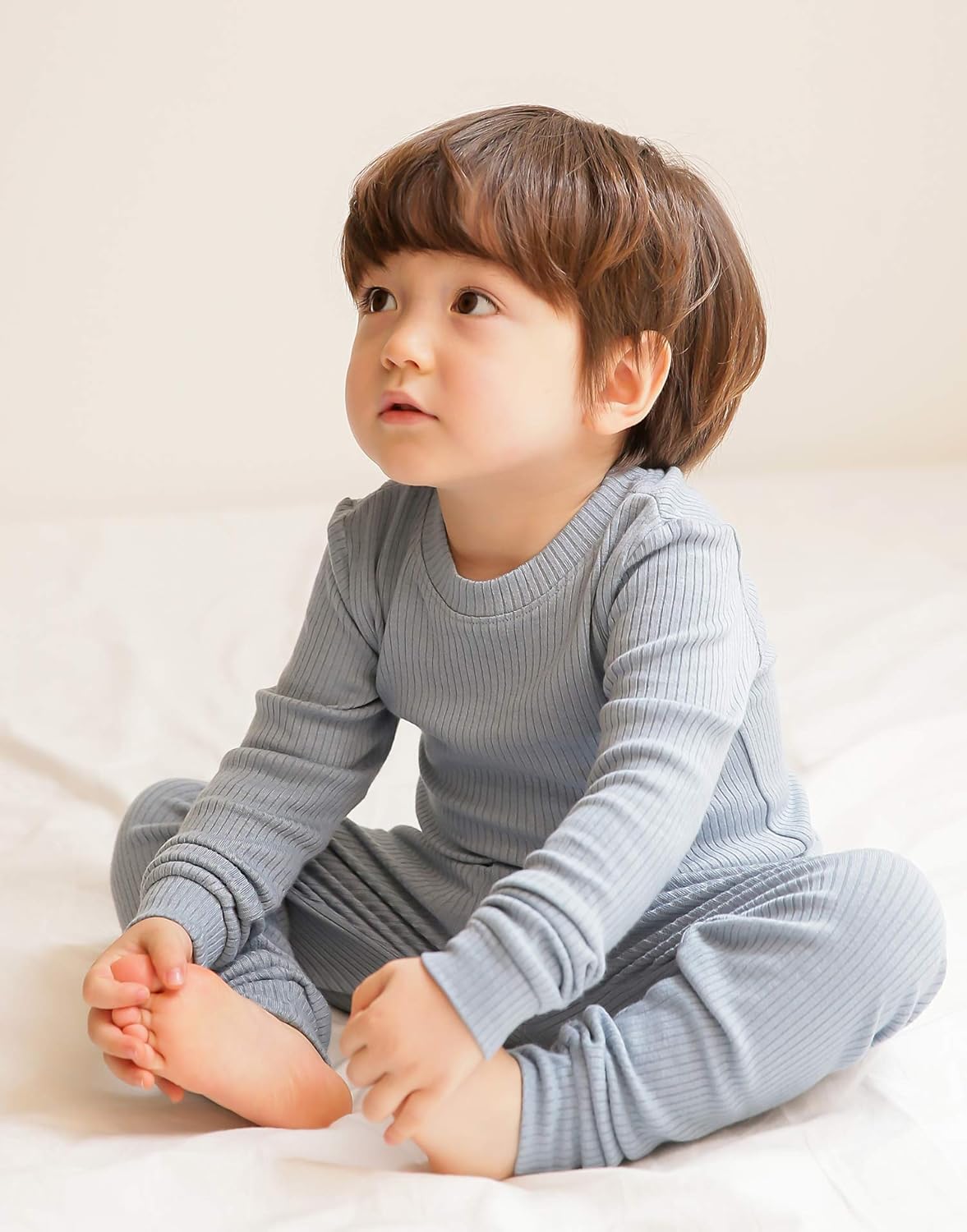 VAENAIT 6M-12Y Toddler Kids Girls Boys Soft Comfy Modal Tencel Solid Raglan Sleepwear Pajamas Pjs 2pcs/4pcs Set