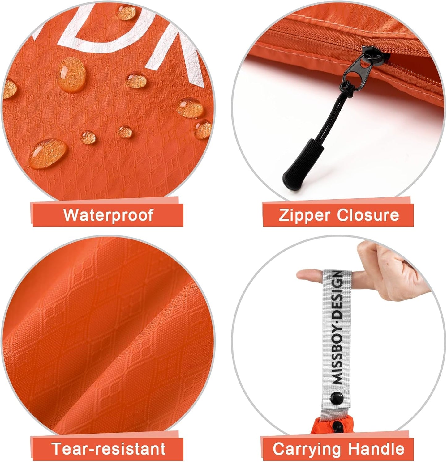 MissBoy 2 Pack Laundry Bags, Nylon Washable Wet Dry Bag, Travel Laundry Bags for Dirty Clothes, Dirty Clothes Organizer Bag for Home, College Dorm Laundromat