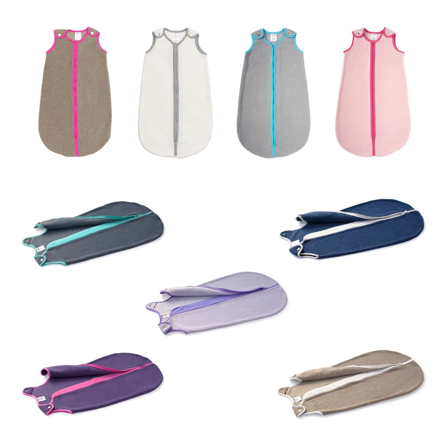 Baby Sleeping Bag Sack - Easy Care Premium Polar Fleece, Indoor Wearable Blanket for Boys & Girls. Fits Infants, With Convenient Shoulder Straps for Safe & Comfortable Sleep, Navy, Small (0-6 Months)