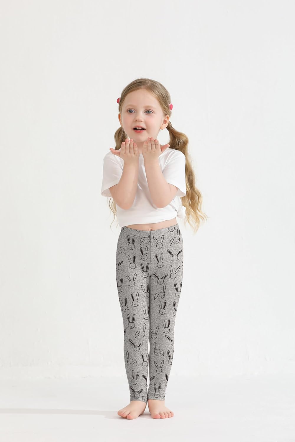 Resinta 4 Packs Toddler and Baby Girls Cotton Leggings Full Length Pants Stretchy Soft Tights Pants for Kids