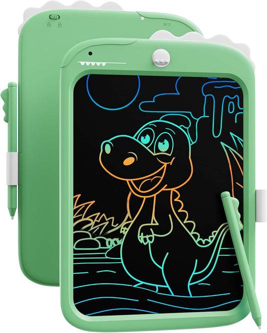 TEKFUN Toddler Boy Toys, LCD Writing Tablet for Kids, Doodle Board Dinosaur Toys, Travel Essentials Toys for 3 4 5 6 Year Old Boys Girls, Easter Birthday Christmas Gifts (10inch Green)