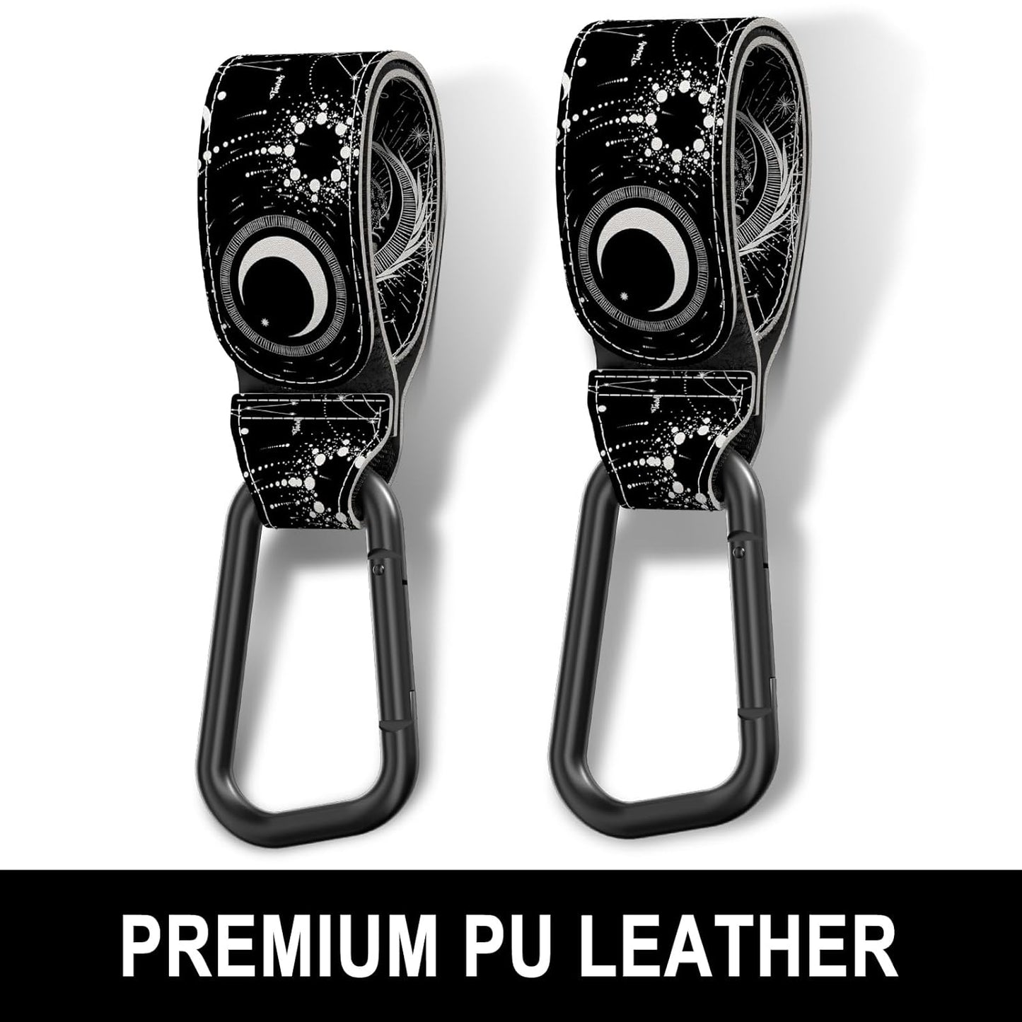 Baby Stroller Hooks for Hanging Bags, Universal Stroller Clips Accessories, Mommy Hook for Diaper Bag, Shopping Cart, Purse, Backpack - 2 Pack, Starry Sky