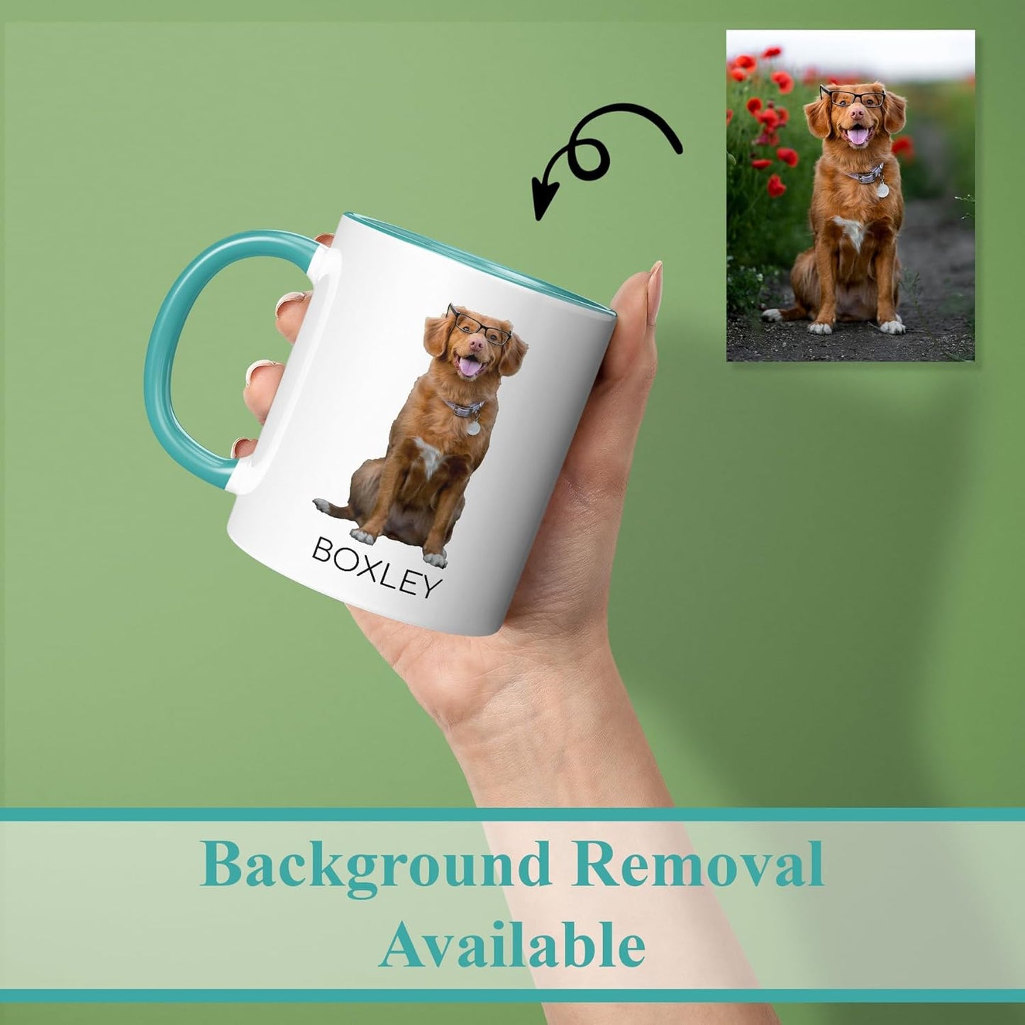 Personalized Mother's Day Coffee Mug, Custom Mum Photo Text 11 Oz Ceramic Mug, Customized Mom Gift Idea Picture Name Cup, Taza Cafe Personalizadas Fotos, Cute Gifts Mom Women Dad Men, Teal