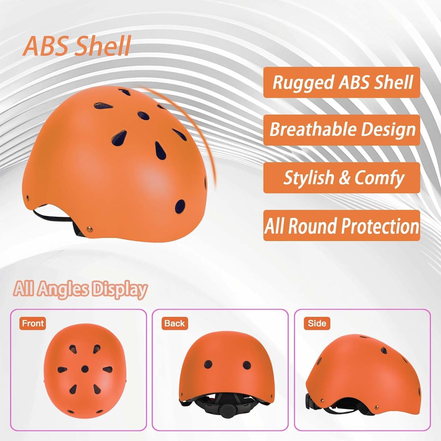 Kids Bike Helmet Set Adjustable Helmet for Ages 3-15 Kids Toddler Boys Girls Youth, Multi-Sport Bicycle Skateboarding Football Rollerskating Scooter Rollerblade Balance Bike Helmets