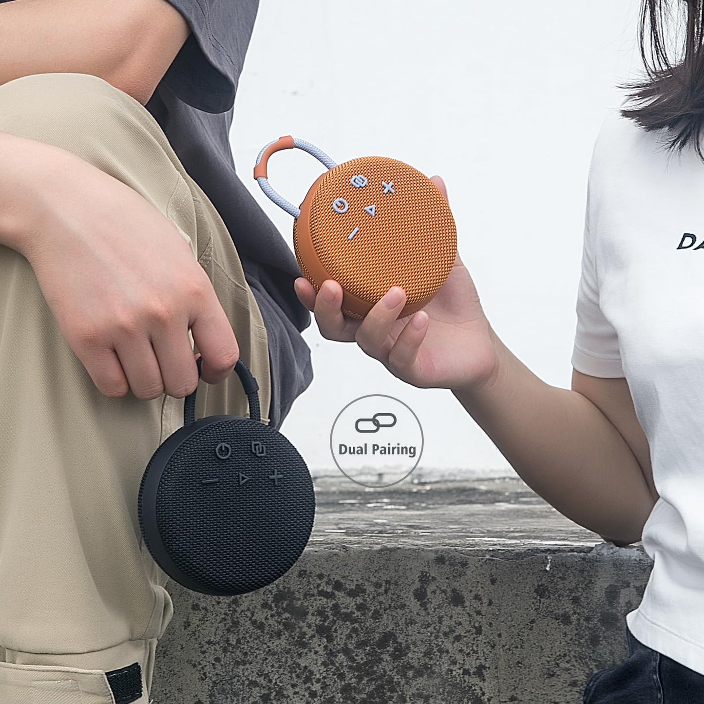 MusiBaby Travel-Ready Mini Speaker – Bluetooth 5.3, Rugged Waterproof Build, Strong Bass for Hiking Trails, Biking Loops, Back-to-School or Holiday Gifting (Yellow)