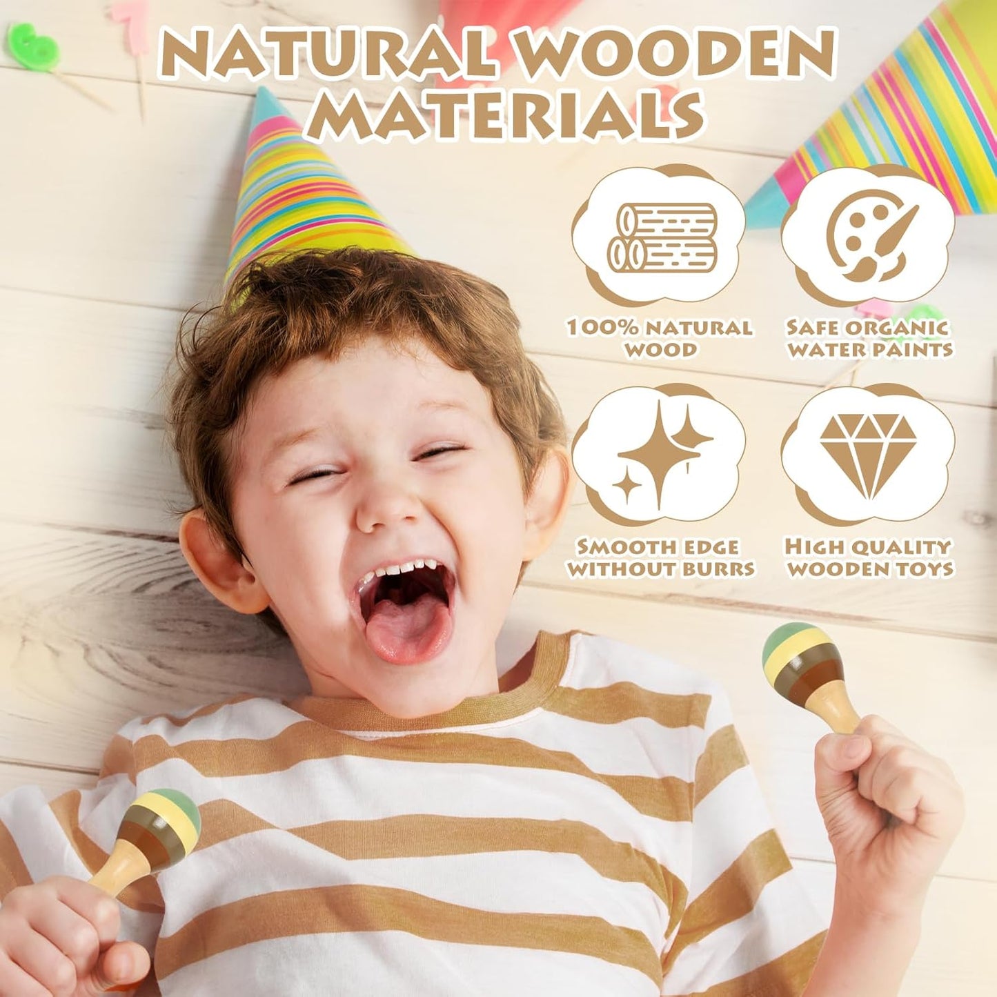 Musical Instruments Set Toys for Toddlers 1-3 - Neutral Colors Wooden Montessori Toys Percussion Music Modern Xylophone Drum Birthday Chirstmas Gifts for 1 2 3 Year Old Kids Baby Toddlers Boys Girls