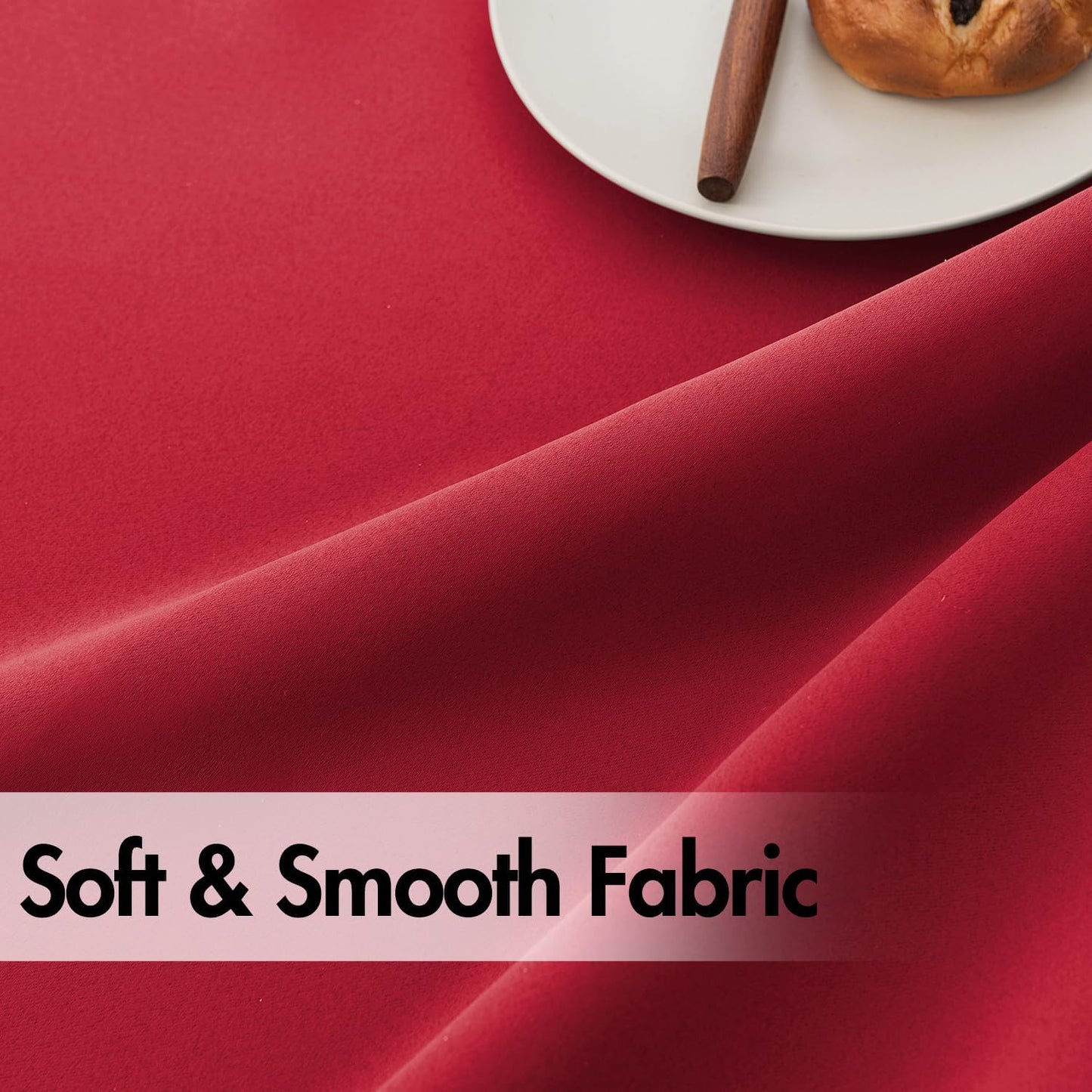 ANRODUO Back Tab Blackout Curtains for Bedroom Living Room, Rod Pocket Pinch Pleated Thermal Insulated Room Darkening Curtains 90 Inches Long 2 Panels, Red, 42 x 90 Inch