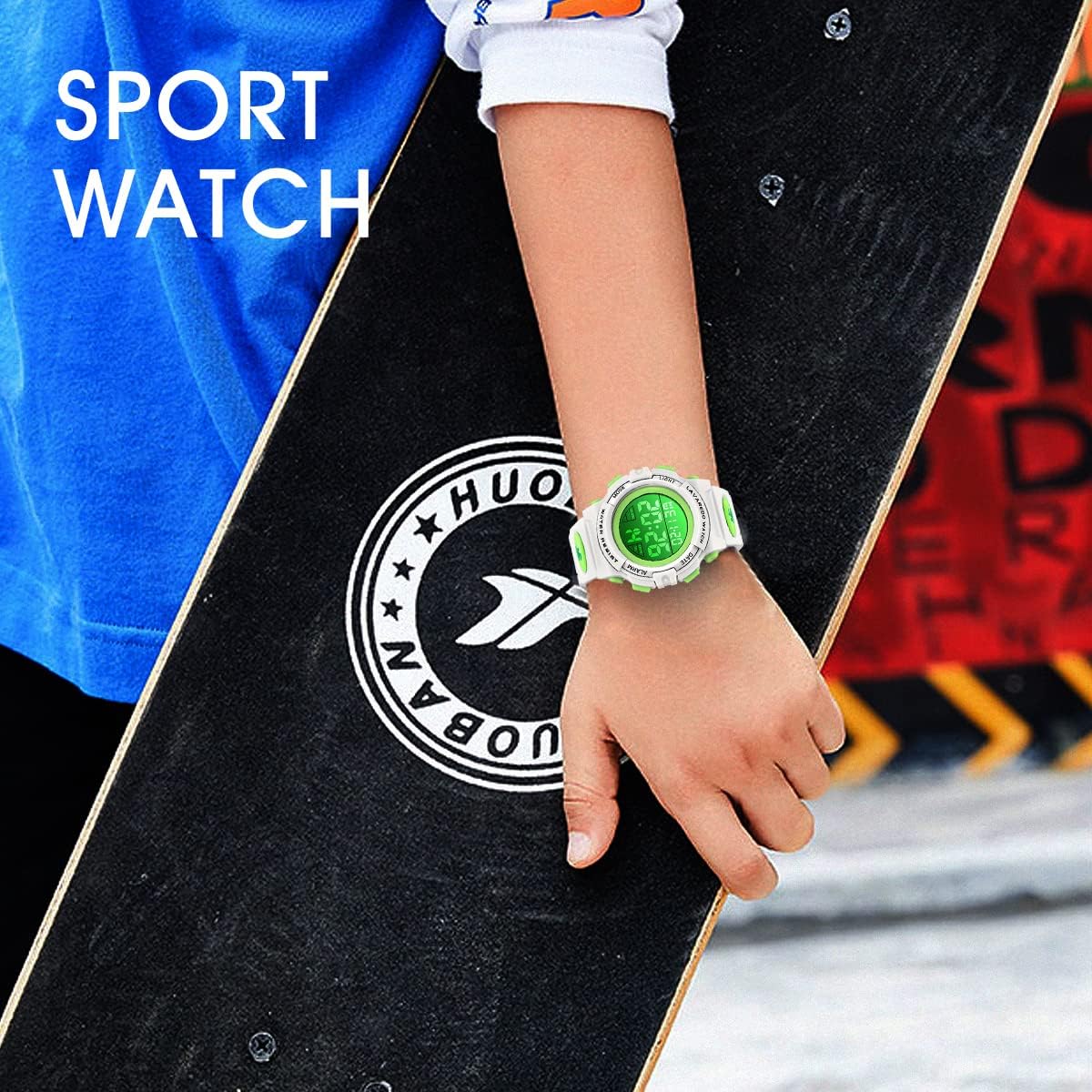 Kids Watch,Boys Watch for 3-15 Year Old Boys,Digital Sport Outdoor Multifunctional Chronograph LED 50 M Waterproof Alarm Calendar Analog Watch for Children with Silicone Band,Kids Gift
