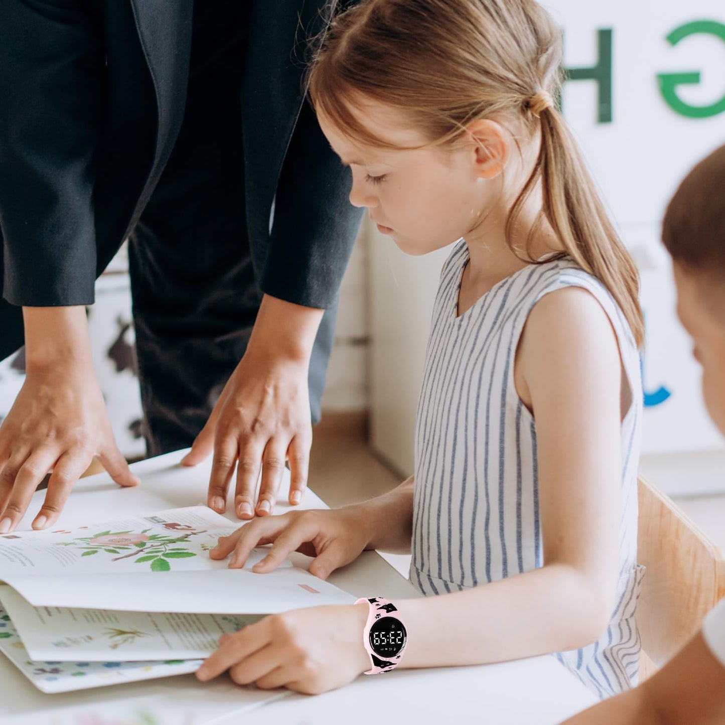 Kids Watches for Girls Boys Digital Sport Watch with Step Counter Pedometer Vibration Alarm Clock, No App Waterproof Fitness Tracker Kids Watch Boys Girls Teens Students Ages 5-16