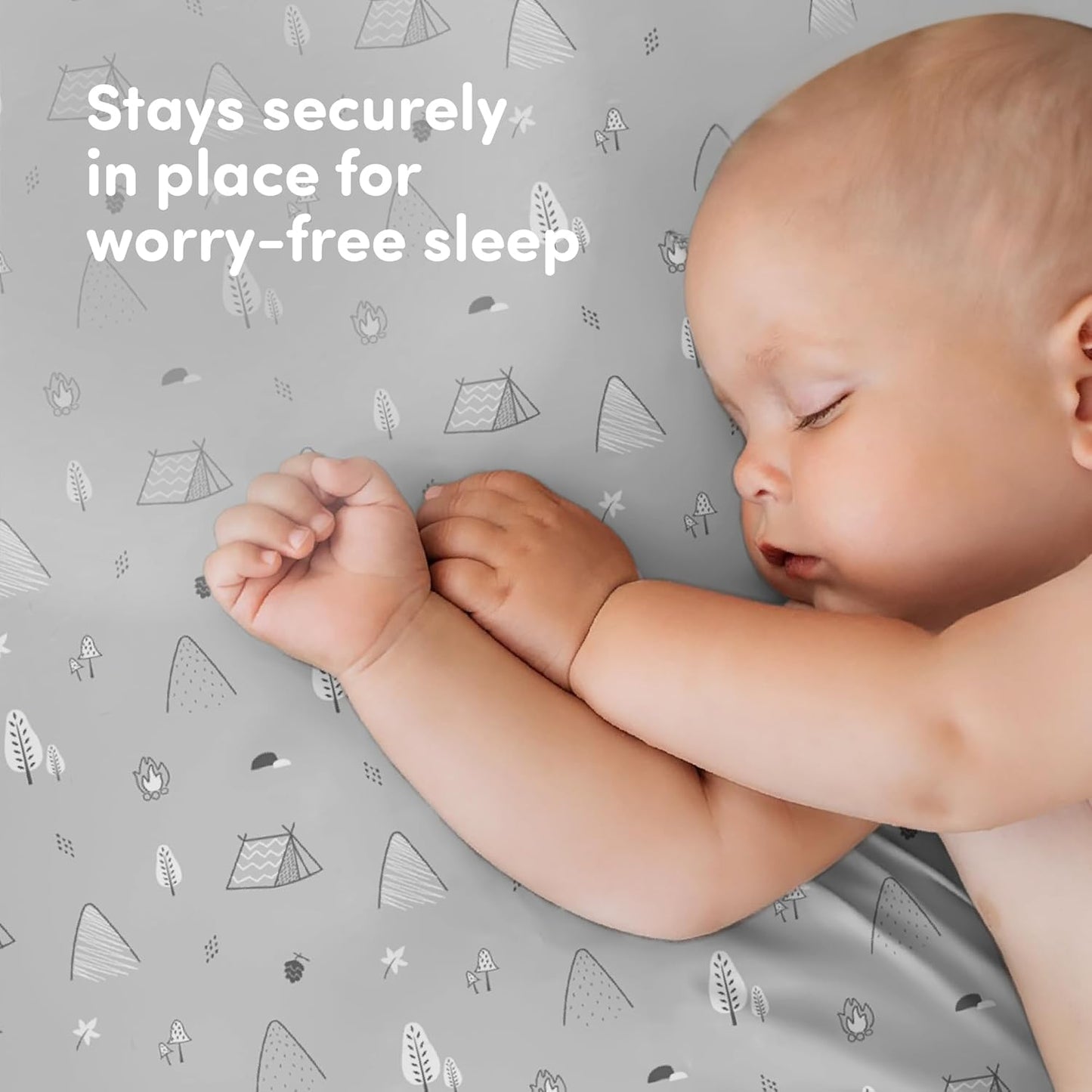 Sweety Fox 2-Pack Crib Sheets - Soft Cotton Jersey Fitted Sheets for Boys and Girls, Mini Crib Sheets, Toddler Bed Sheets (Woodland)