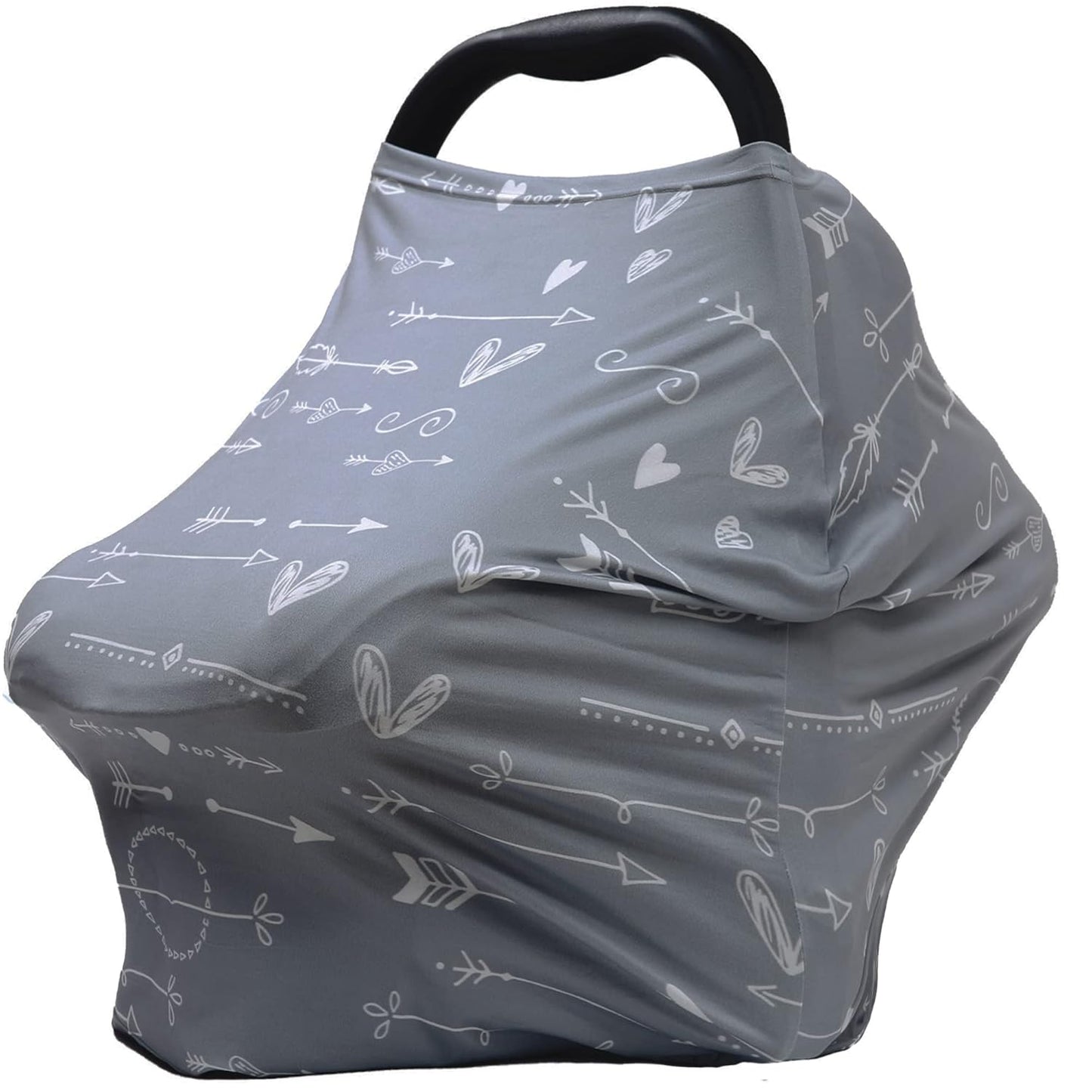 Baby Car Seat Covers – Carseat Canopy Cover, Multipurpose Breastfeeding Cover, Breathable Stroller Covers (Arrows)