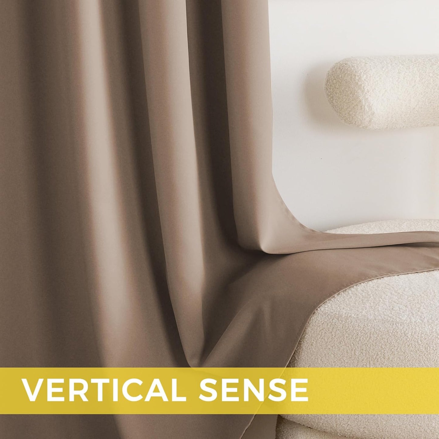 NICETOWN Cappuccino Blackout Drapes - Grommet Thermal Insulated Window Treatments for Bedroom, Yard, Office, Flat, Hall - UV Resistant, 2 Panels, W52 x L63