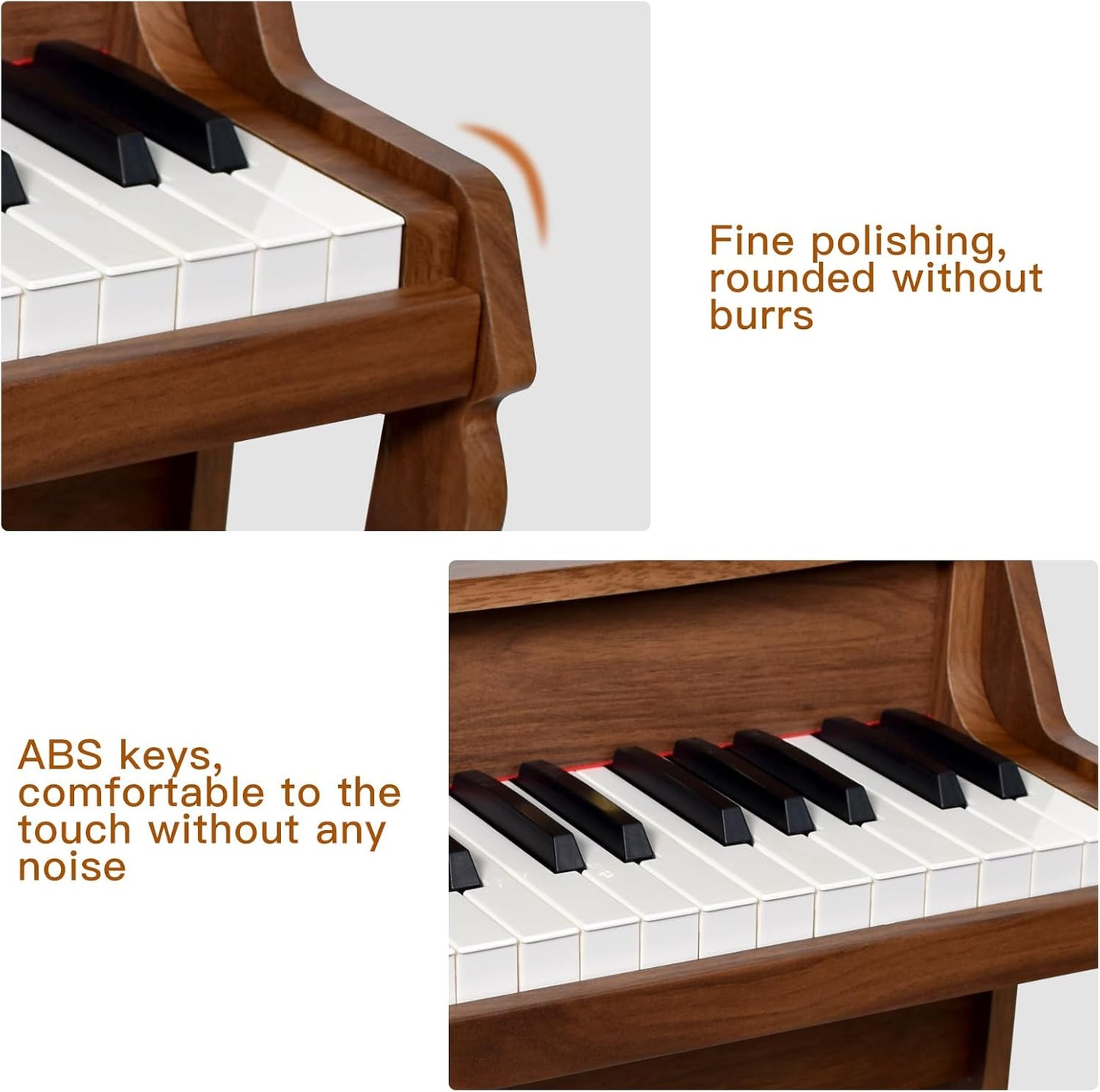 MUSICUBE Piano for Kids 25 Keys Classic Digital Wood Piano Educational Musical Toys for Boys Girls Aged 3+