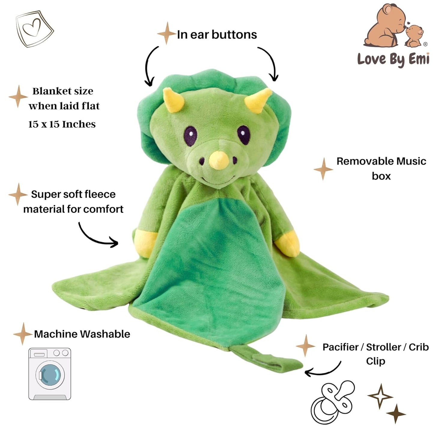 Newborn Gift - White Noise & Lullaby Plush Lovey Helps Speed up Pre-Sleep Calming Routine - Reduce Night Wakeups – More Quality Sleep for Mom – Baby Gift Newborn - Toddler Toy