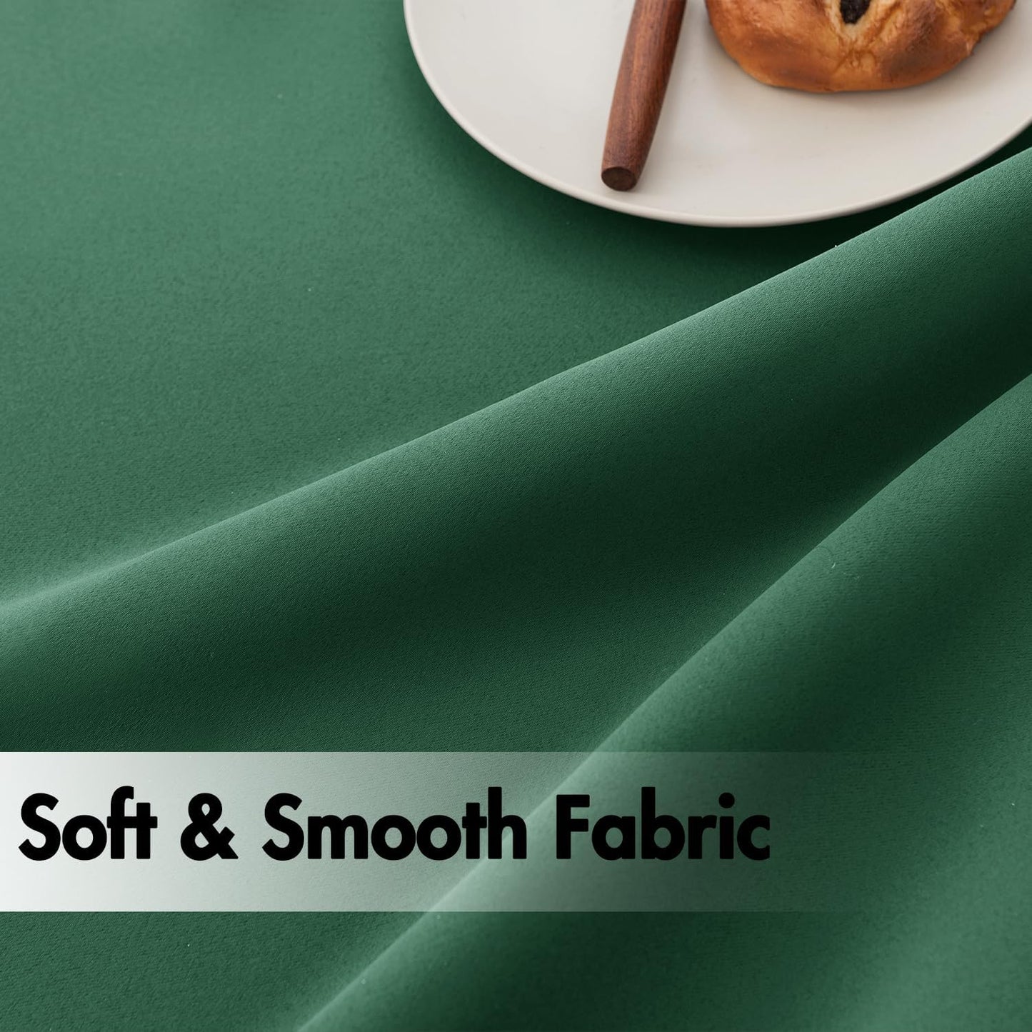 ANRODUO Back Tab Blackout Curtains for Bedroom Living Room, Rod Pocket Pinch Pleated Thermal Insulated Room Darkening Curtains 84 Inches Long 2 Panels, Hunter Green, 42 x 84 Inch