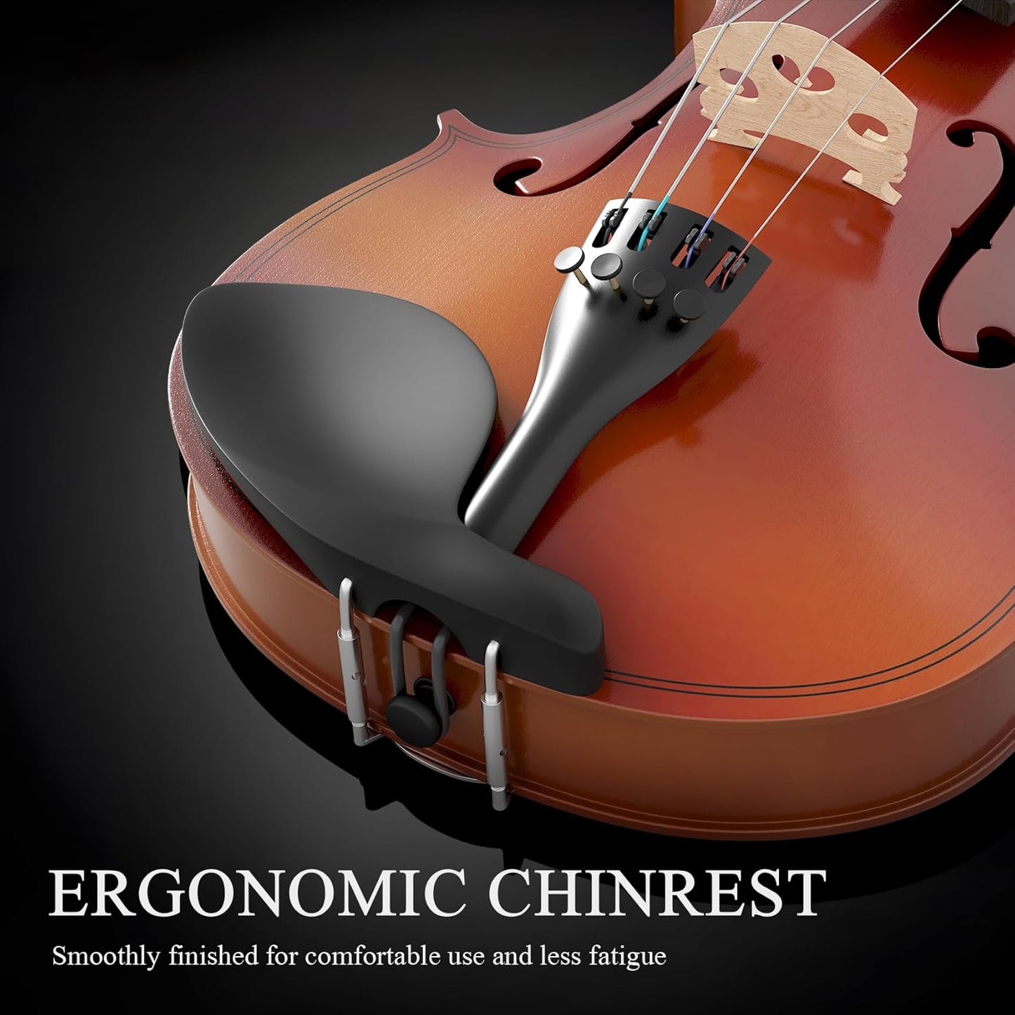 1/8 Beginner Violin Kit, Complete Violin Set with Case, Bow, Rosin, Natural Finish