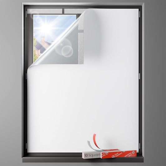 Sumobaby Blackout Curtains for Bedroom 47"x48" Portable No Drill Black Out Window Cover with Upgraded Hook&Loop Tapes,100% Blackout Shades,Thermal Insulated Blinds for Bedroom,Nursery(1 Panel,White)