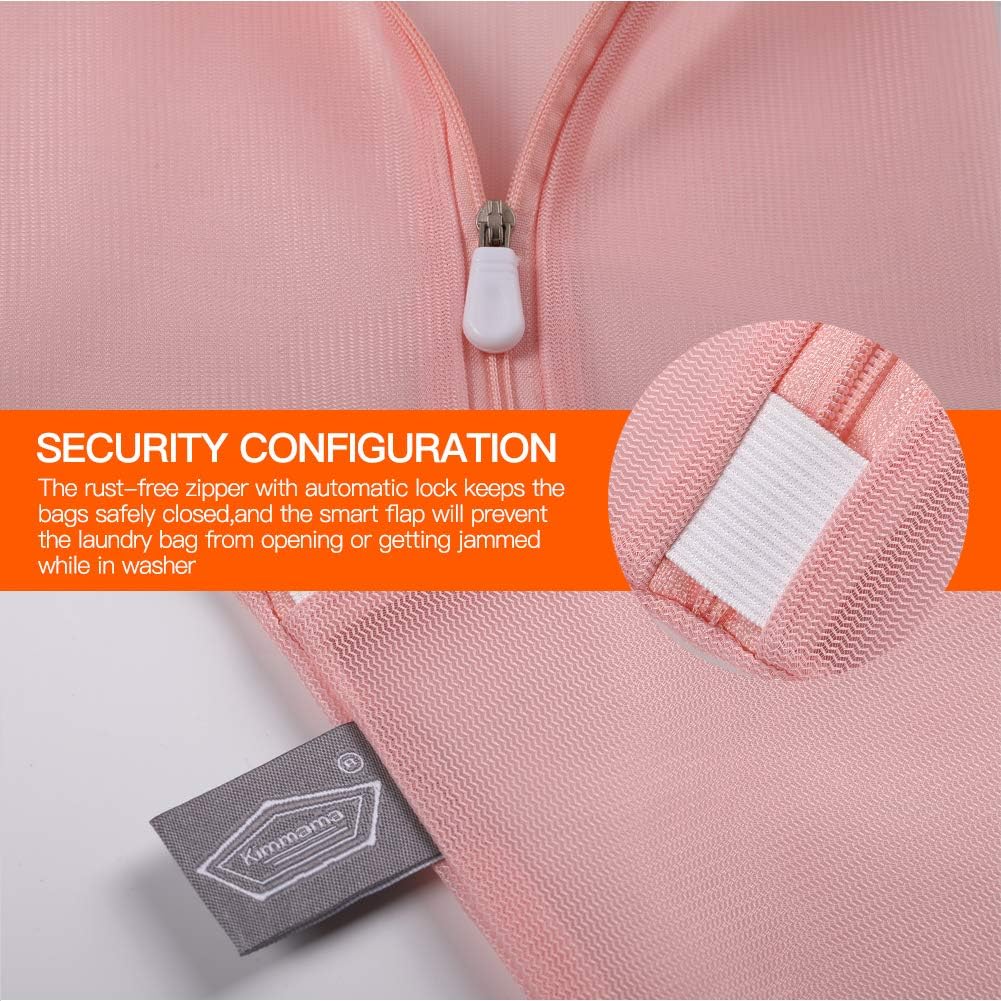 Kimmama Laundry Bag Mesh Wash Bags, Washing Machine Wash Bag, Net Washer Sack with Zipper, Dryer Pouch for Cleaning and Drying Cloths, Garment, Sweater, Delicates, lingerie, Bra, Pant, Sock, Toys