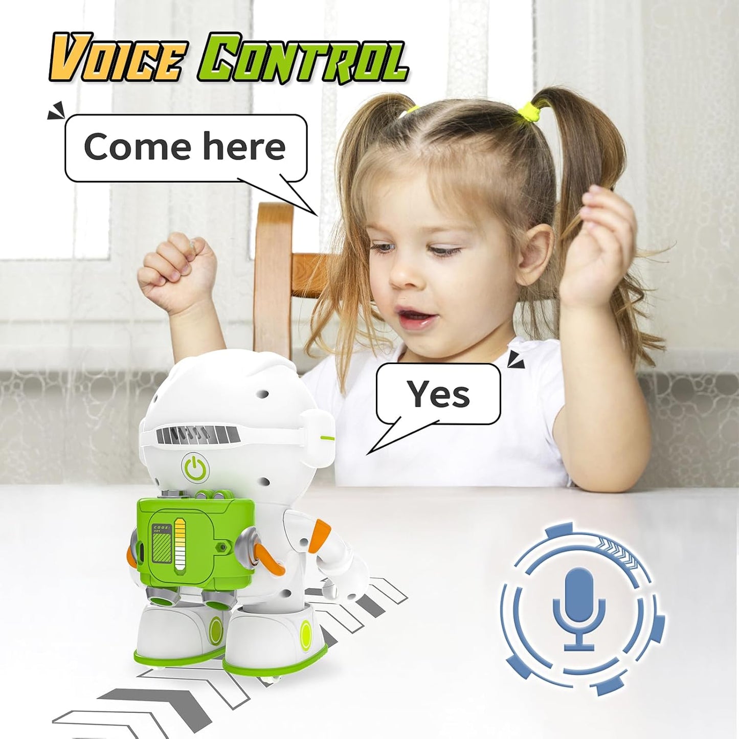 KaeKid Voice Control Robots for Kids, Astronaut Interactive Smart Robotic with Touch Sensor, Speech Recognition, Singing, Dancing, Repeating and Recording, Robot Toy for 3-8 Year Old Boys Girls